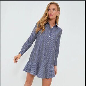 Tuckernuck Callahan Mini Dress Navy White Striped XL